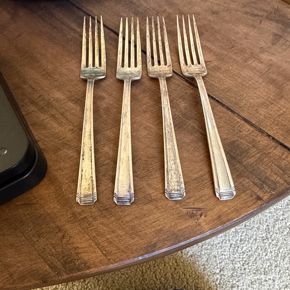 Vintage Westmoreland Sterling silver  Dinner Forks 7.25” 180g - Set of 4
